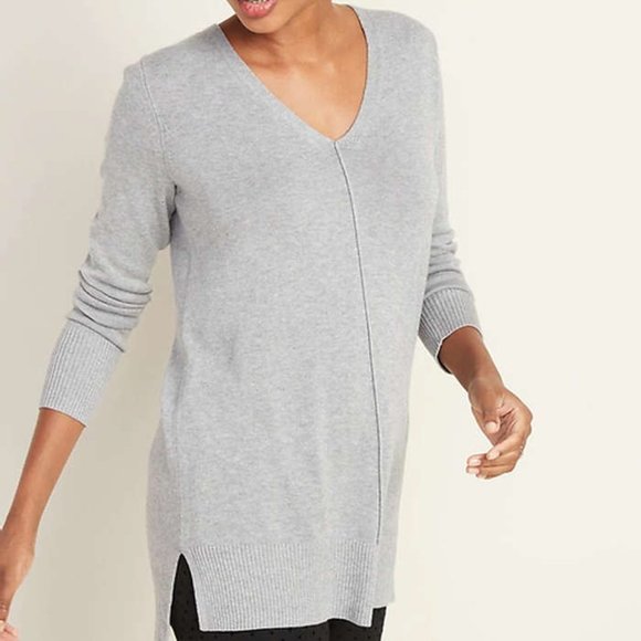 v neck tunic sweaters